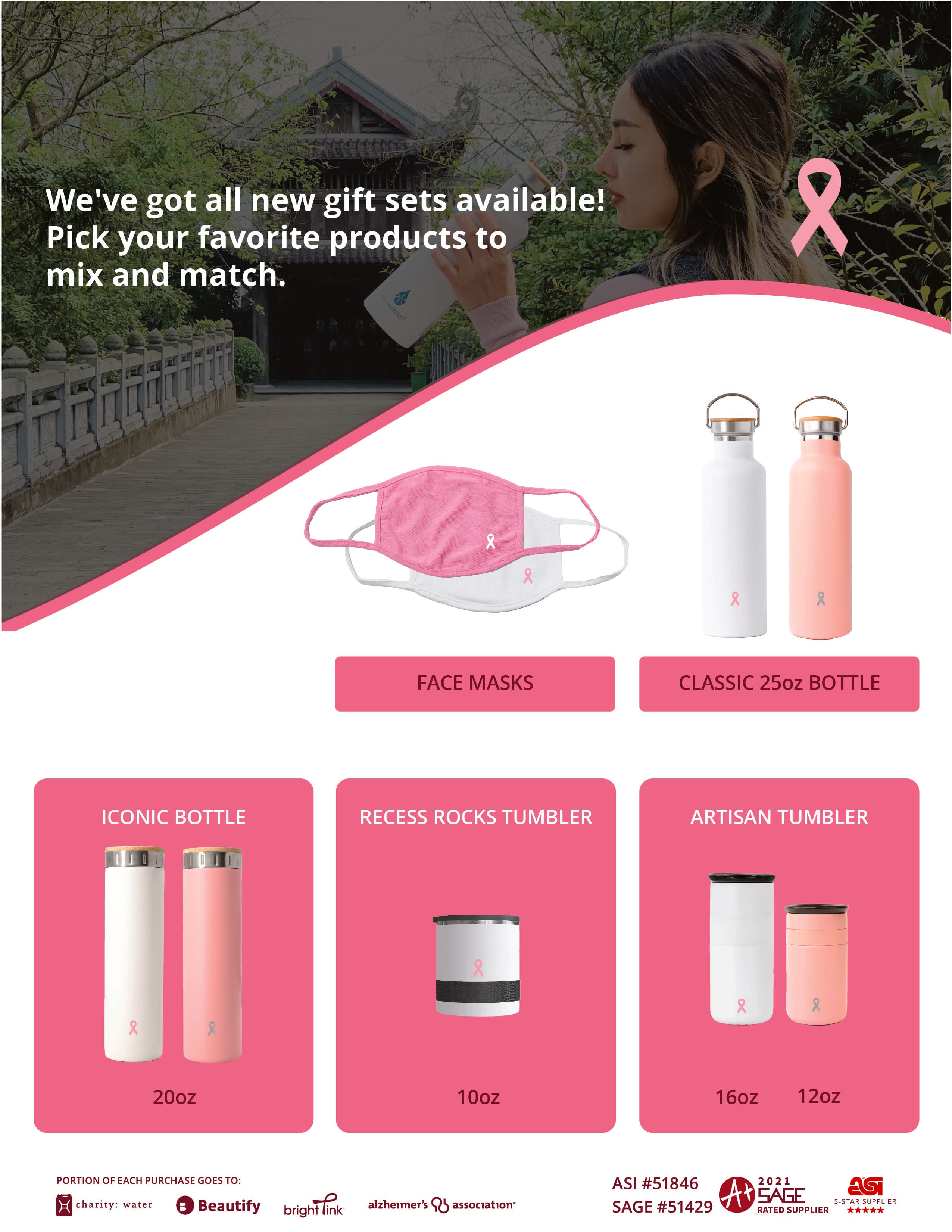 Elemental Bottles breast cancer awareness product creative
