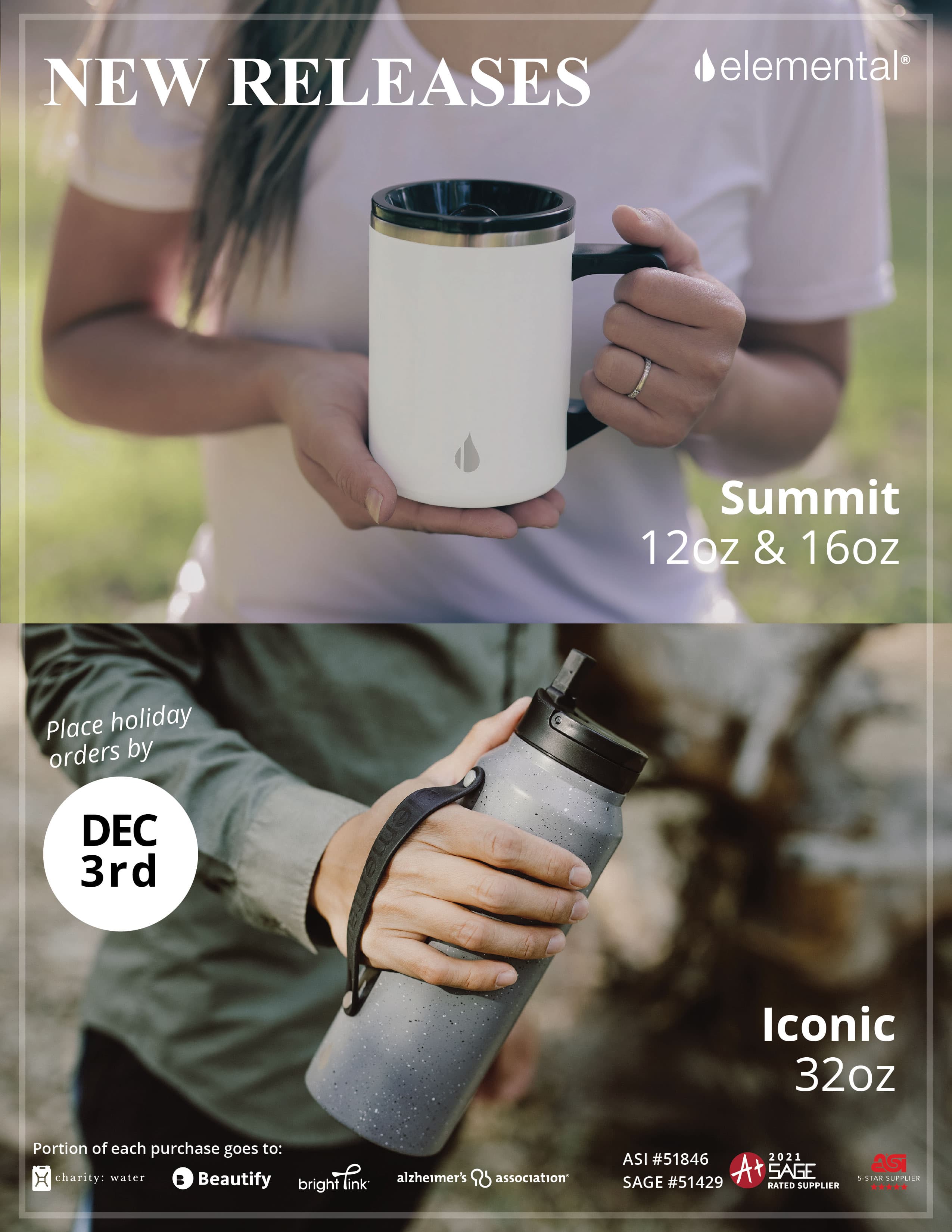 Elemental Bottles 20oz e-commerce product mockup