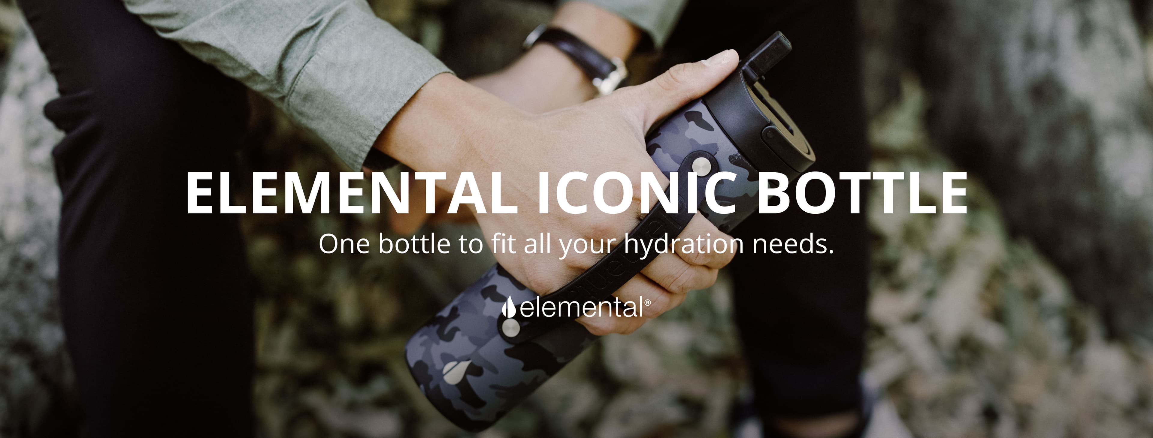 Elemental Bottles e-commerce product mockup